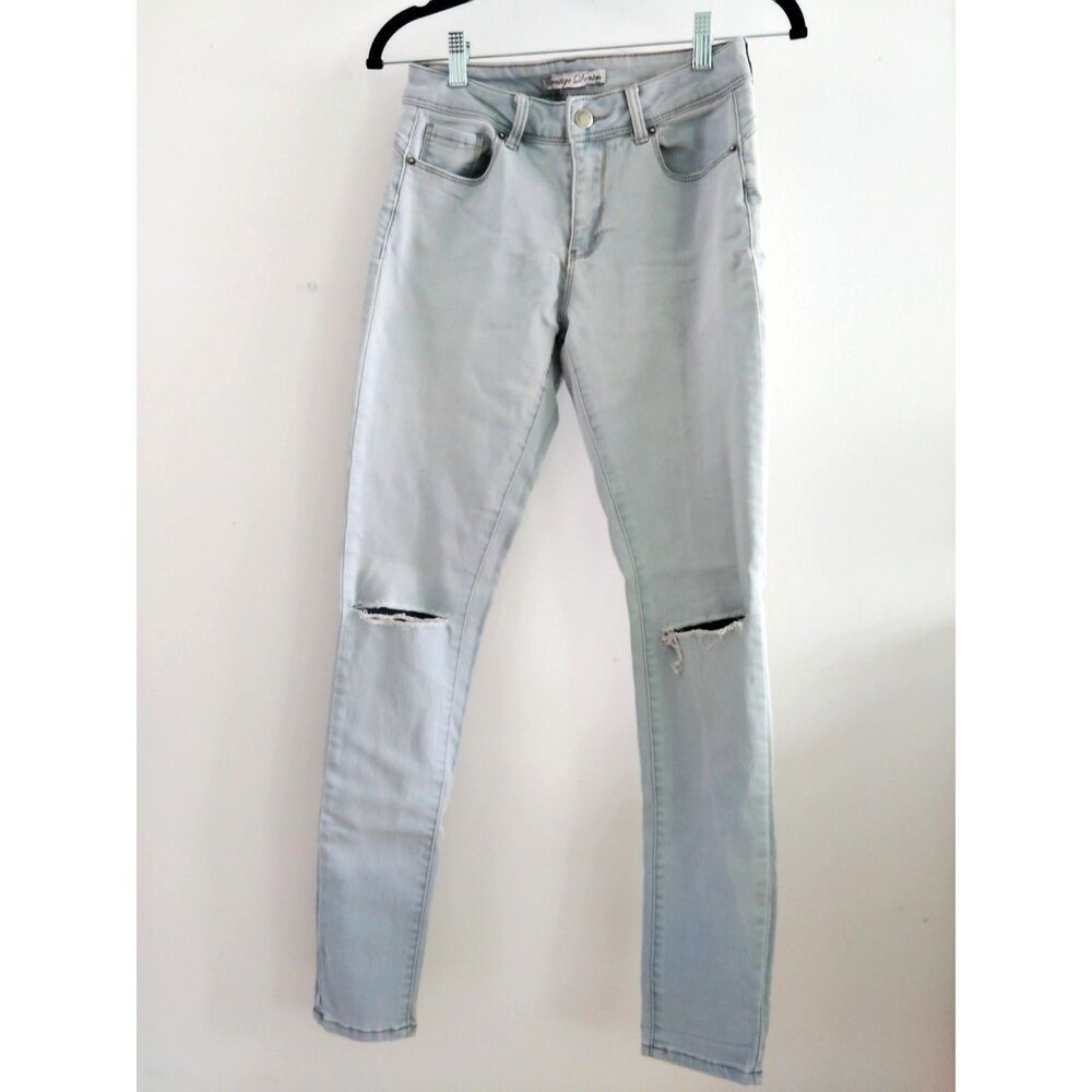 Prestige Denim USA  Light Washed Low Rise Ripped Skinny Jeans  5